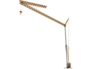 IGO 50 Self Erecting Tower Crane 3D Model