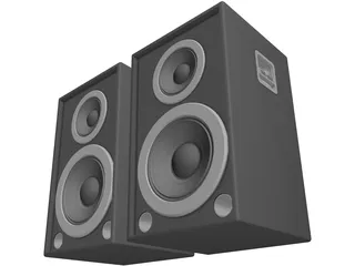 EAX-3000 Speakers 3D Model