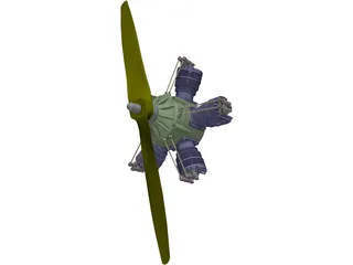 Karab Aircraft Engine 3D Model