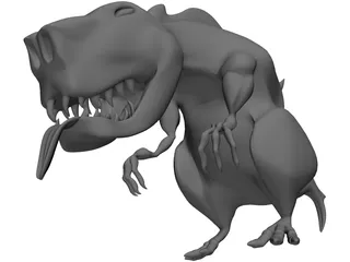 Dinosaur Cartoon 3D Model