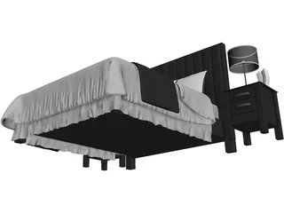 Double Bed 3D Model