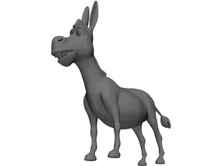 Donkey Cartoon 3D Model