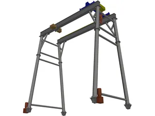 Gantry Crane 3D Model