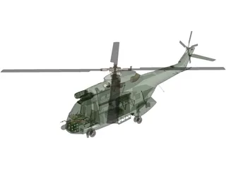 Aerospatiale SA 330 Puma 3D Model