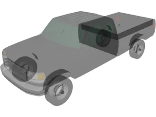 Ford F-350 Pickup Extended Cab (1993) 3D Model