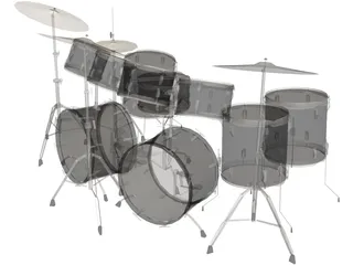 Ludwig 14Pc Drum Kit 3D Model