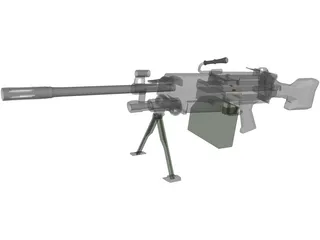 Squad Automatic Weapon 3D Model