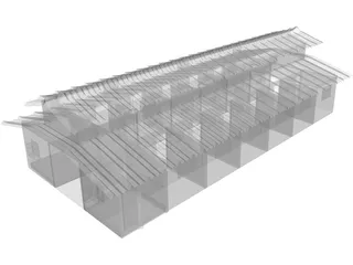 Horse Stalls 3D Model