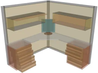 Complete Office Module 3D Model