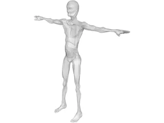 Old Skinny Man 3D Model