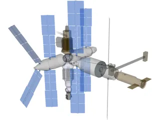 MIR Space Station 3D Model