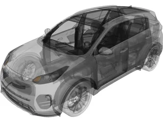 Kia Sportage (2017) 3D Model
