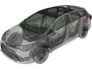Toyota Avensis Wagon (2017) 3D Model