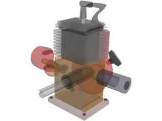 5HP Engine 3D Model