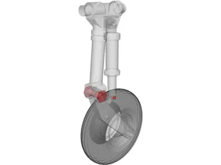 IAR 99 Main Landing Gear 3D Model