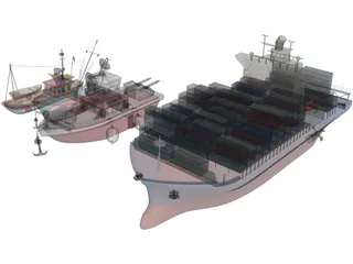 Boats Collection 3D Model