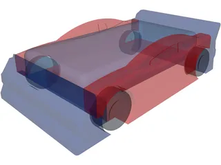 Race Car Bed 3D Model