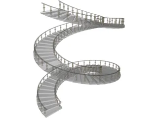 Spiral Staircase 3D Model