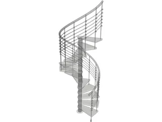 Spiral Staircase 3D Model