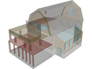 Russian Village House 3D Model