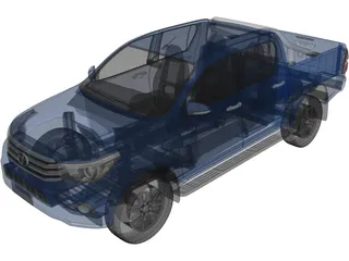 Toyota Hilux Double Cab (2016) 3D Model