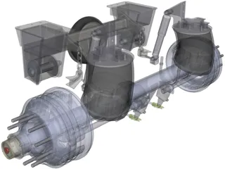 HT300-19-004 Hendrickson Suspension 3D Model