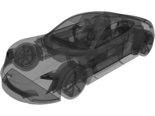 Porsche Mission E Concept (2015) 3D Model