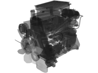 Toyota D4D Engine 3D Model