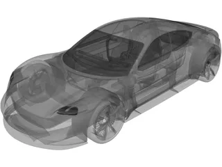 Porsche Mission E (2015) 3D Model
