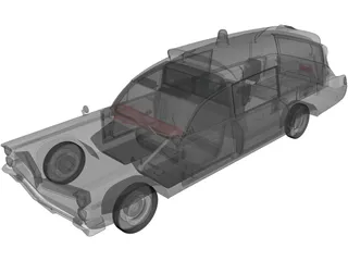 Pontiac Bonneville Ambulance (1963) 3D Model