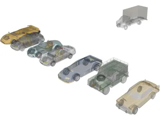 Cars Pack 3D Model