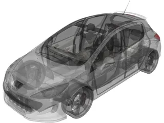 Peugeot 308 GTI (2008) 3D Model