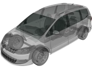 Volkswagen Sharan (2011) 3D Model