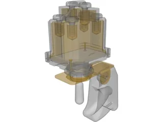 Cuttler&Hammer Toggle Switch with Guard 3D Model