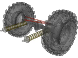 Rockwell Axle 2 1/2 ton 3D Model