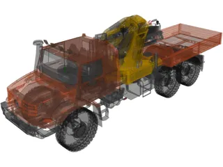 Mercedes-Benz Zetros 6x6 Sattel 3D Model