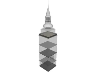 Nizna City Tower of Church 3D Model