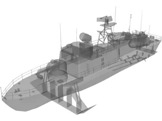 Missile Boat 206MR 3D Model