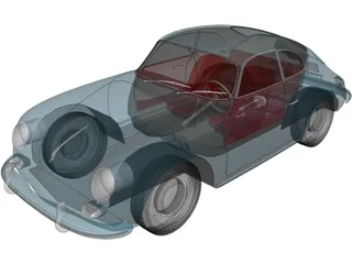 Porsche 356A Coupe (1955) 3D Model