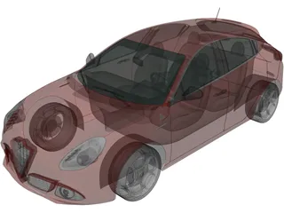 Alfa Romeo Giulietta Quadrifoglio Verde (2014) 3D Model