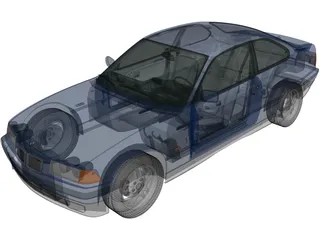 BMW 318i Coupe (1993) 3D Model