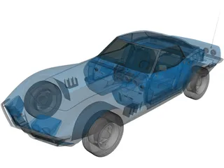 Chevrolet Corvette Convertible (1968) 3D Model