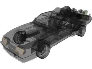 Ford Falcon MadMax Interceptor (1973) 3D Model