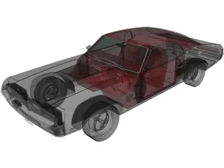 Mercury Cougar XR-7 (1969) 3D Model