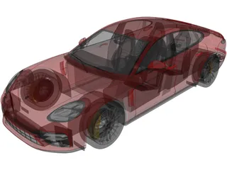 Porsche Panamera Turbo S (2021) 3D Model