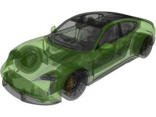 Porsche Taycan Turbo S (2020) 3D Model