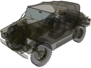 Porsche 597 Jagdwagen (1955) 3D Model