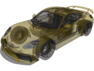 Porsche 718 Cayman GT4 (2020) 3D Model