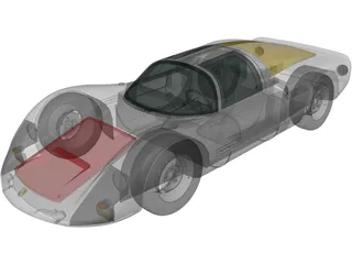 Porsche 906 Carrera 6 Coupe (1966) 3D Model