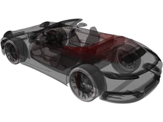 Porsche 911 Carrera Cabriolet (2019) 3D Model